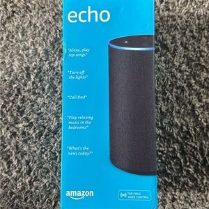 Amazon Echo Voice-Controlled Speaker - Black and Blue